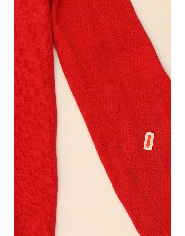 Zara Cardigan Femme Pull UK 14 Grand Coton Rouge