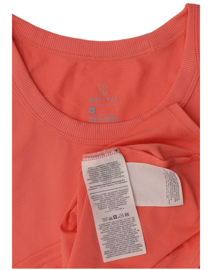 Nike Womens Dri Fit Débardeur UK 14 Large Rose Polyester