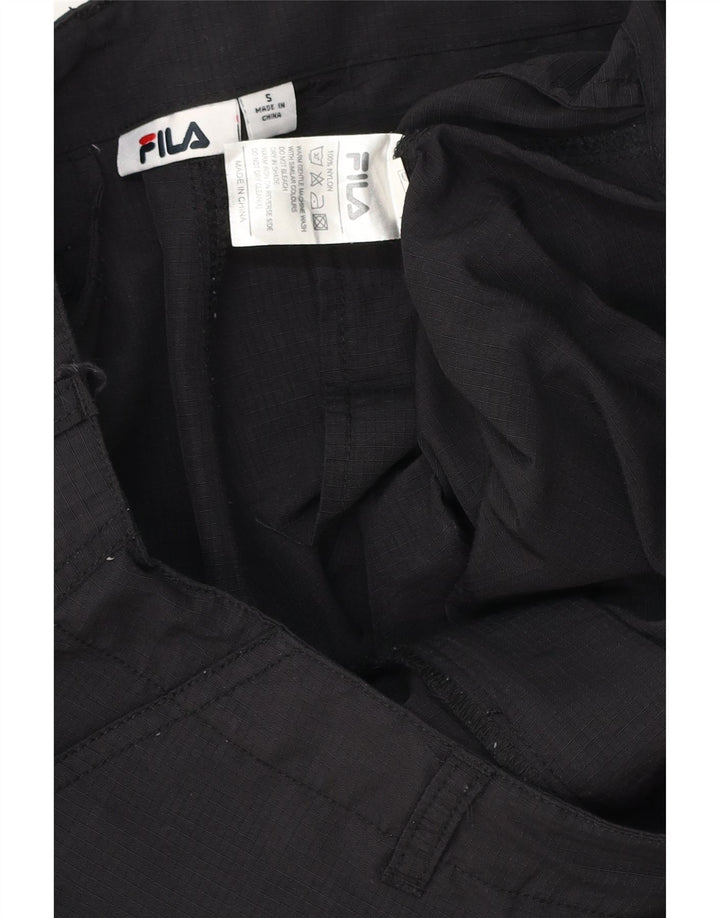 FILA Short Cargo Homme Petit W32 Noir Polyester