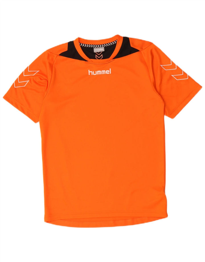 HUMMEL T-Shirt Graphique Homme Petit Orange Colorblock Polyester