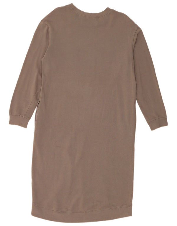 Zara Robe pull à manches longues pour femme UK 10 Petit coton gris