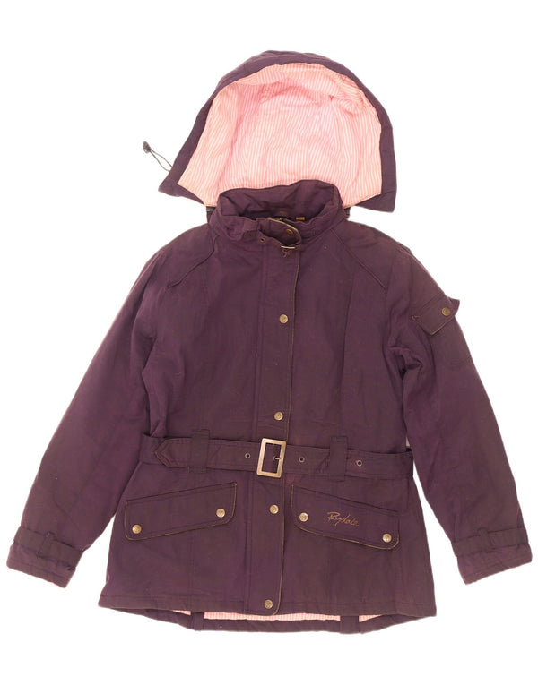 Rydale Veste à capuche en coton ciré pour femme UK 16 Large Violet