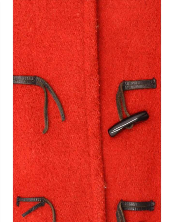 Gloverall Duffle Coat à capuche pour femme UK 10 Petite laine rouge