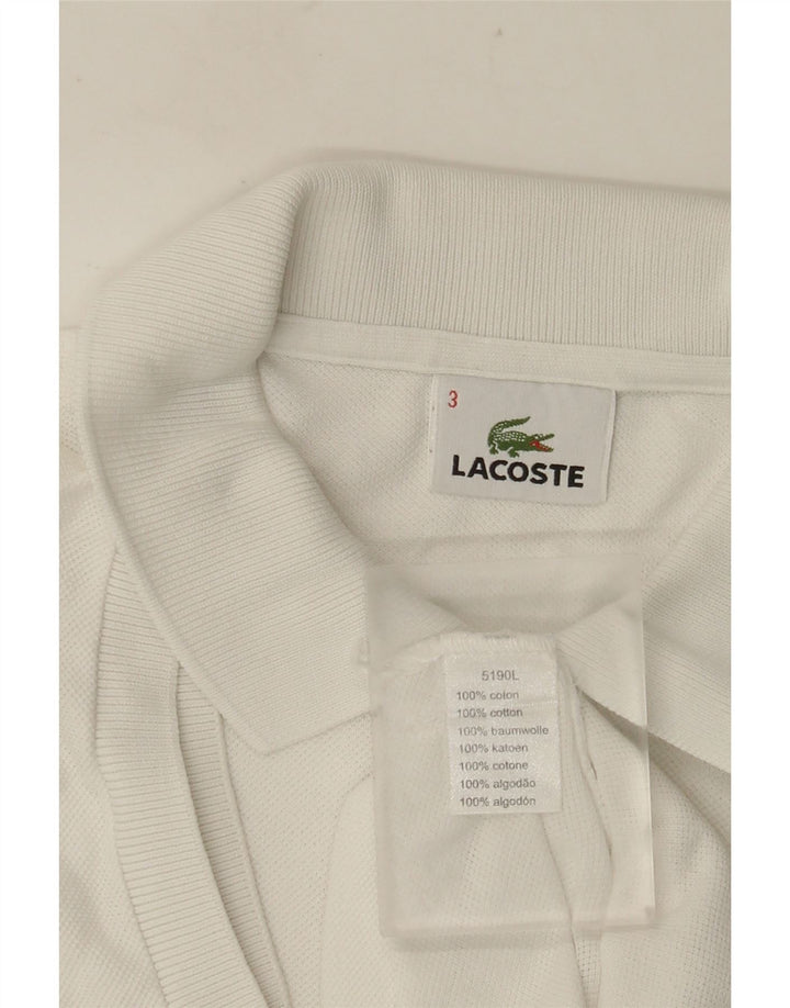 LACOSTE Polo Homme Taille 3 Petit Coton Blanc