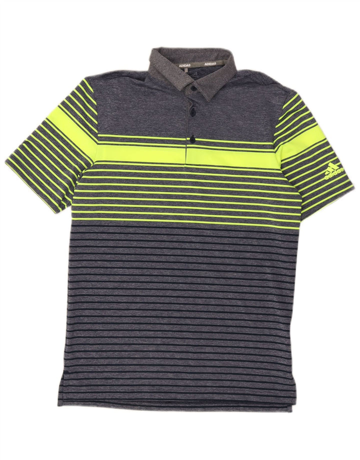 Adidas Polo Homme XS Bleu Marine Rayé Polyester