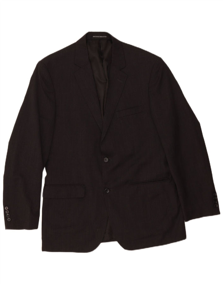Tommy Hilfiger Veste blazer à 2 boutons pour homme UK 40 Large Gris Laine Classique
