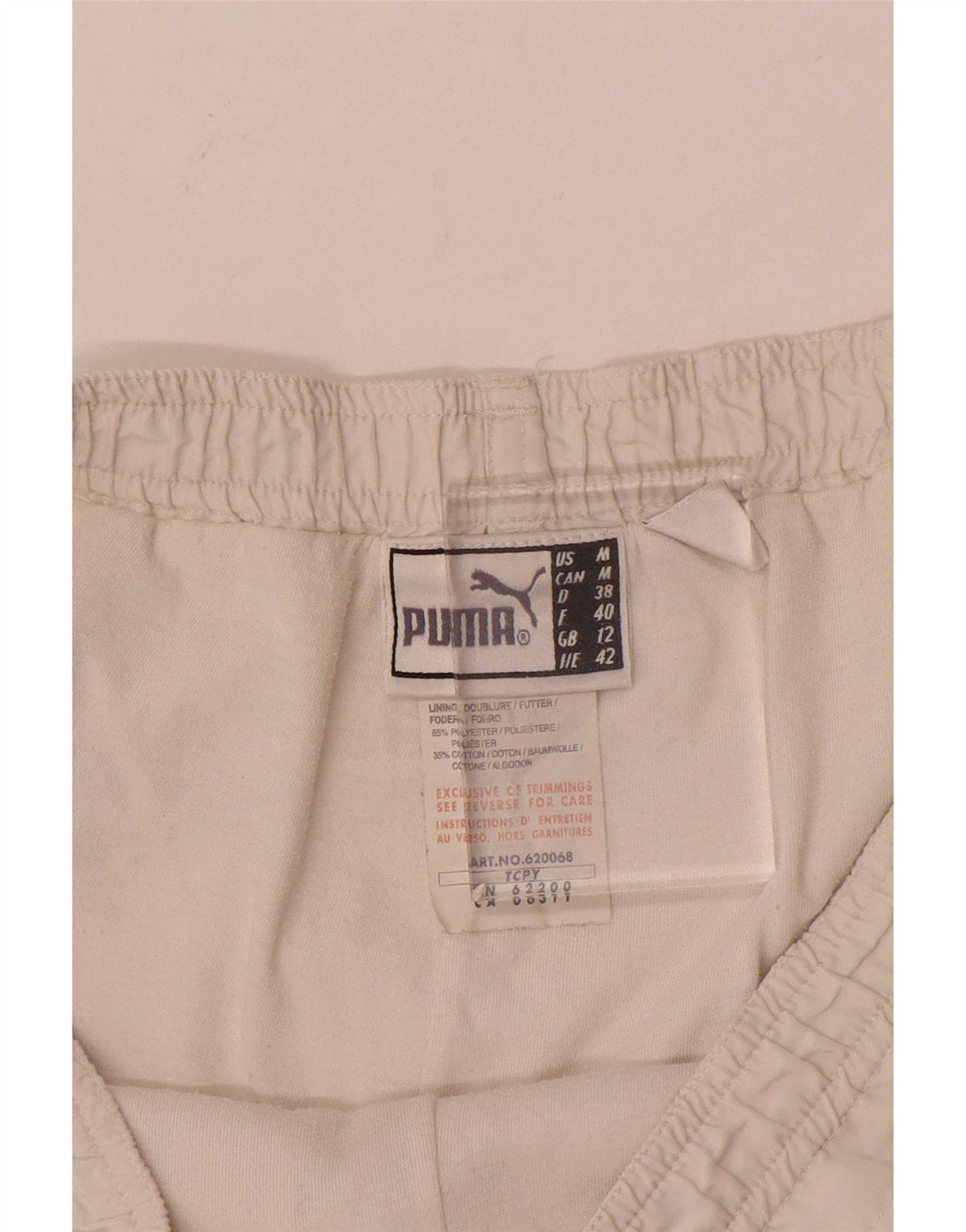 Puma Short de sport pour femme UK 12 Medium Blanc Polyester