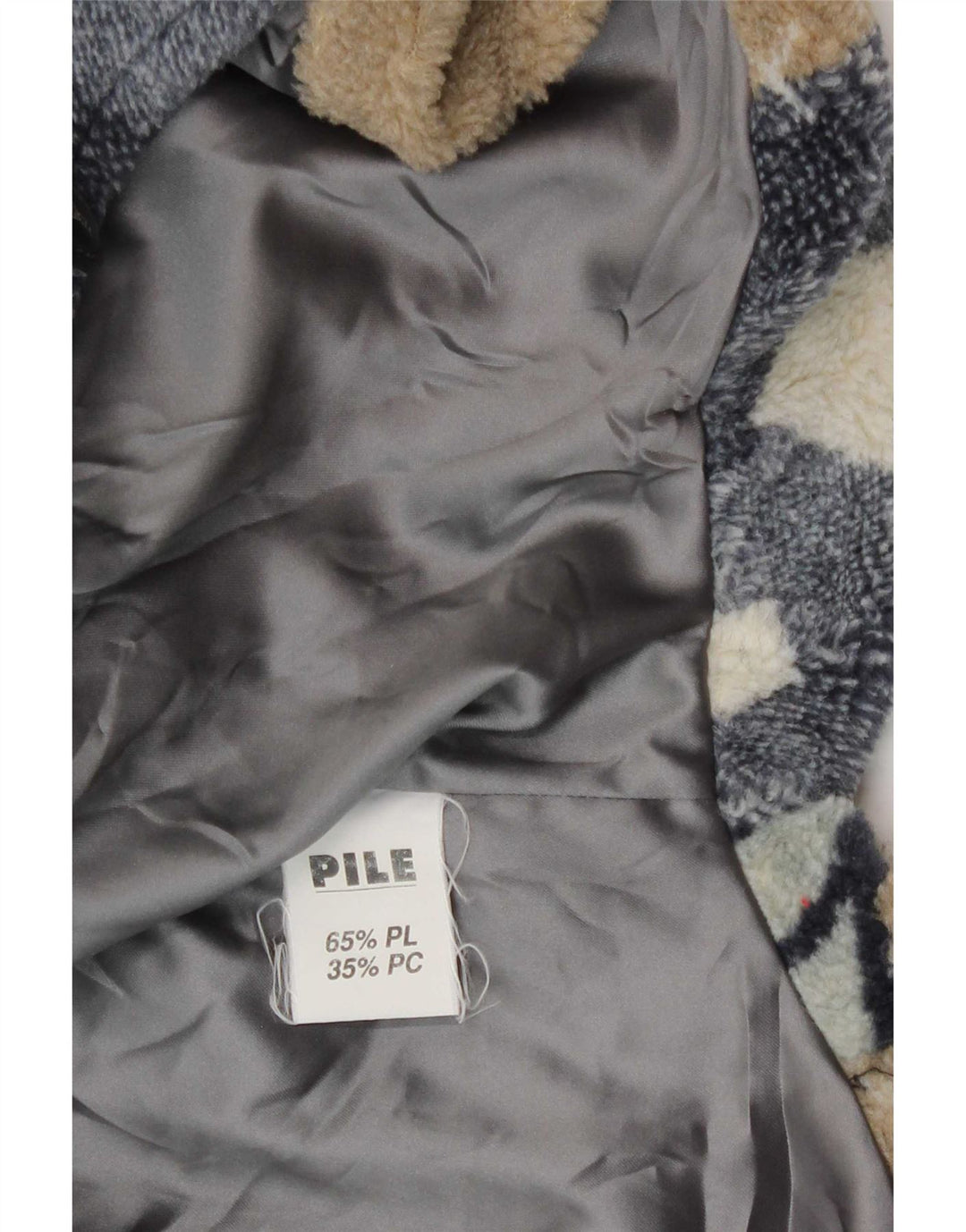 Verde Piu Veste Polaire Poncho Femme UK 12 Medium Multicolore Patchwork