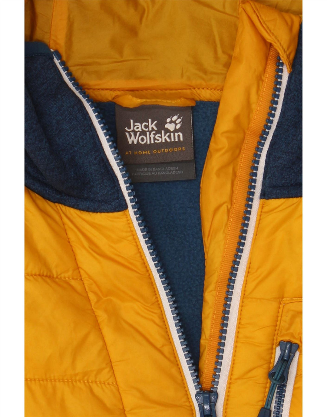 Jack Wolfskin Veste Bomber Homme UK 36/38 Jaune Moyen Polyester