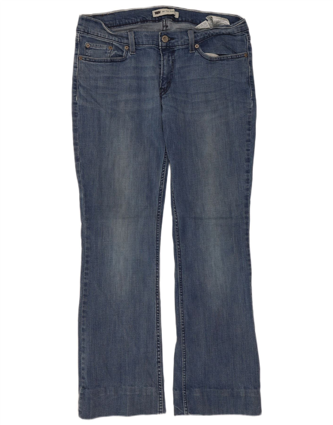 LEVI'S Jean bootcut super bas 524 pour femme US 11 Large W30 L28 Bleu Coton