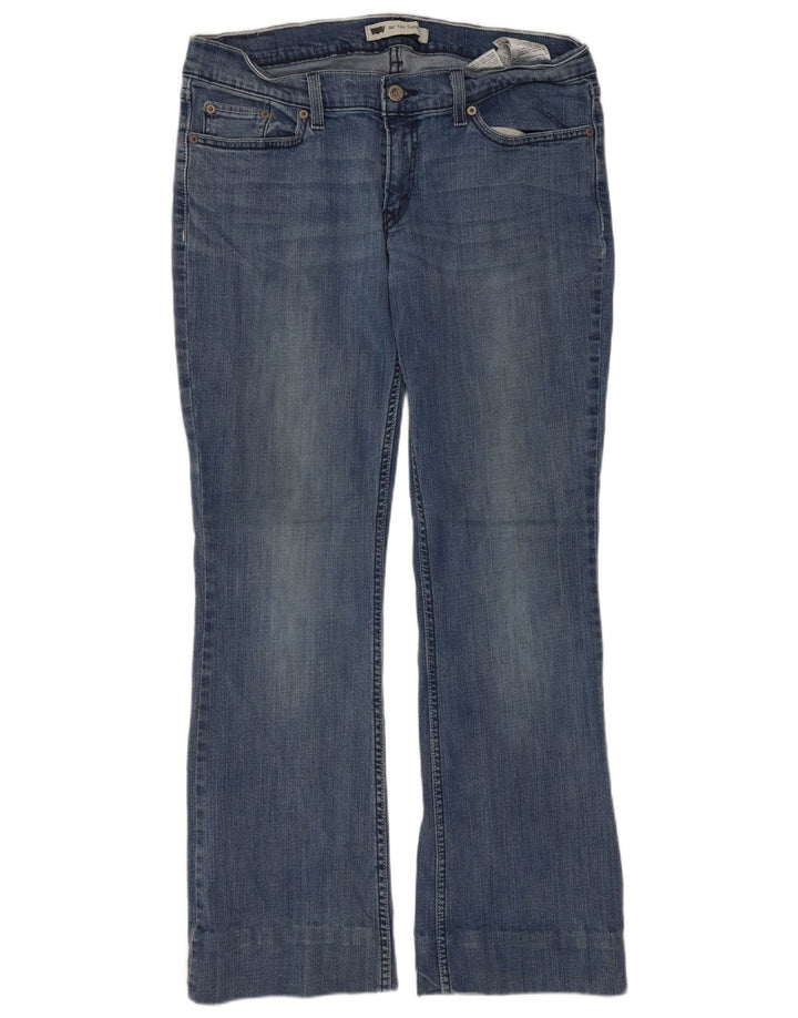 LEVI'S Jean bootcut super bas 524 pour femme US 11 Large W30 L28 Bleu Coton