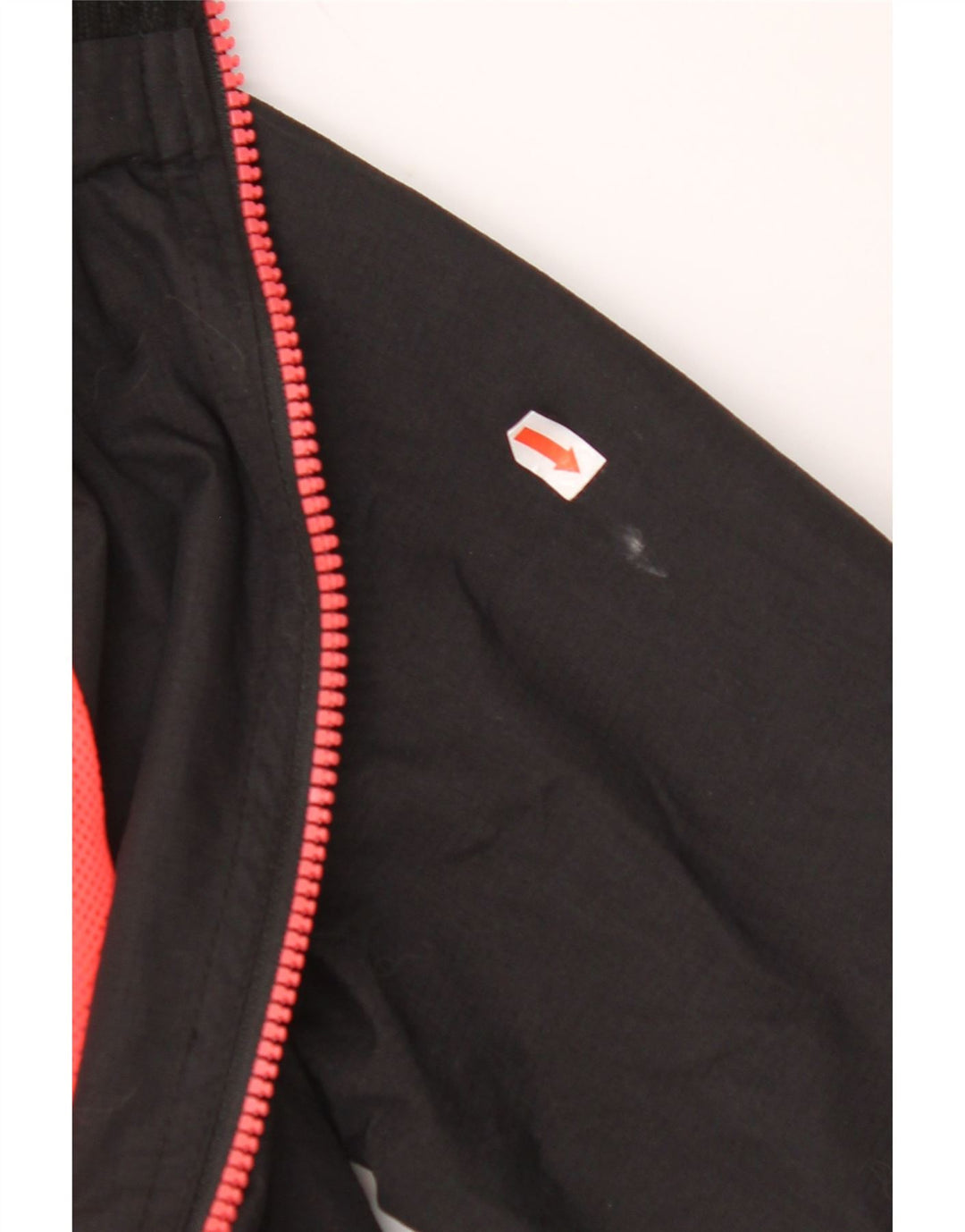 SUPERDRY Veste coupe-vent à capuche graphique pour femme UK 10 Small Noir Nylon