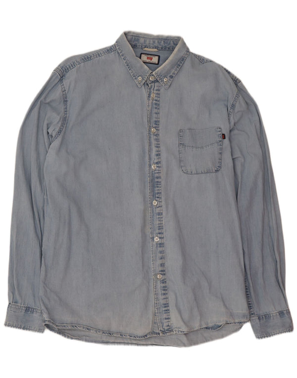 Carrera Chemise en Jean XL Bleu Coton