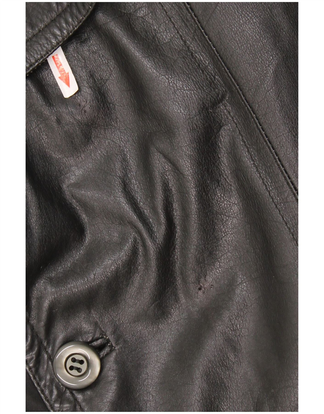 manteau en cuir homme vintage UK 40 Grand cuir noir