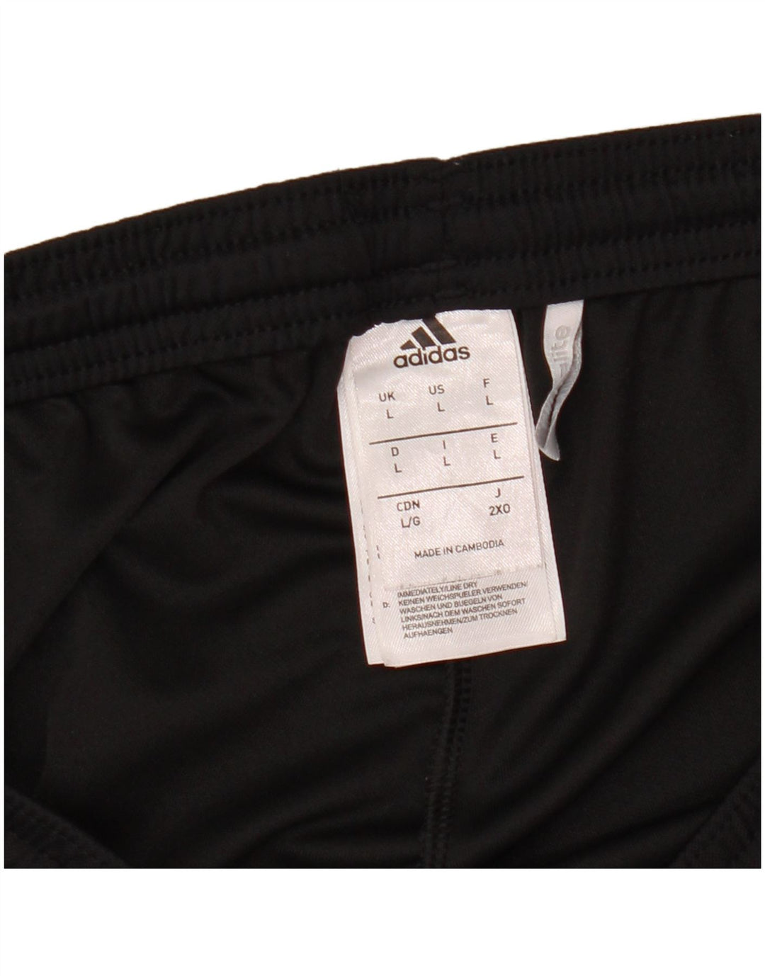 ADIDAS Short de sport Climalite pour hommes, grand, noir, polyester