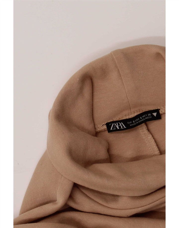 Zara Robe droite à manches 1/2 pour femme UK 8 Small Beige