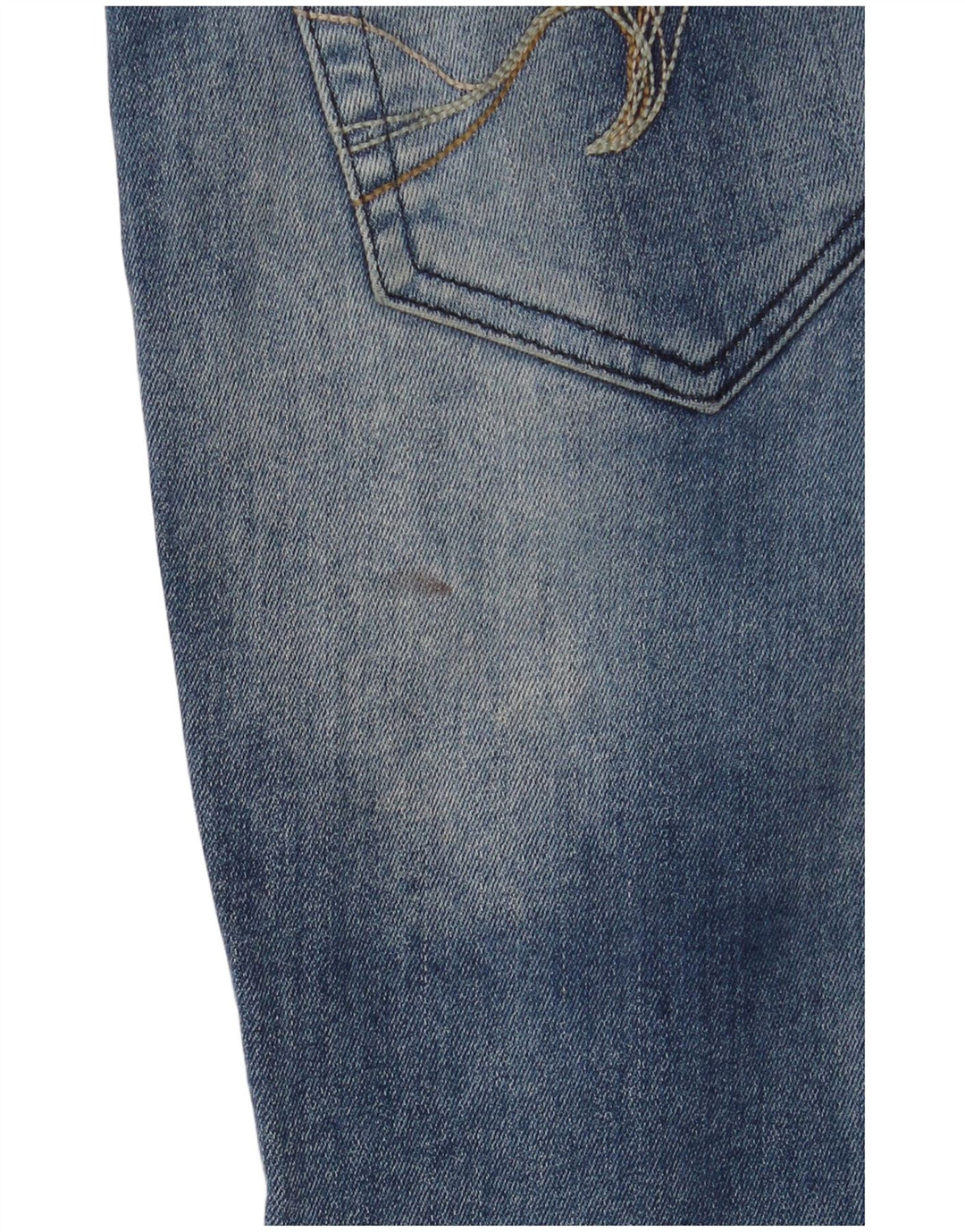 DESIGUAL Jean skinny effet vieilli W32 L32 en coton pied-de-poule bleu pour femme