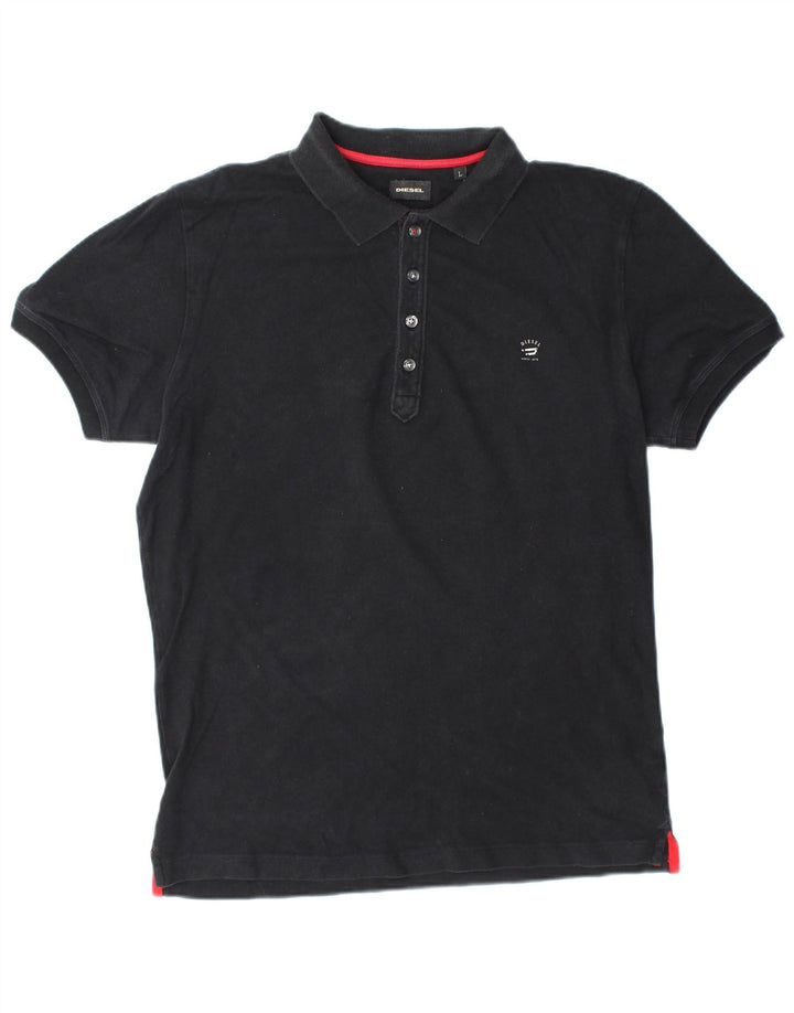 DIESEL Polo Homme Grand Noir Coton