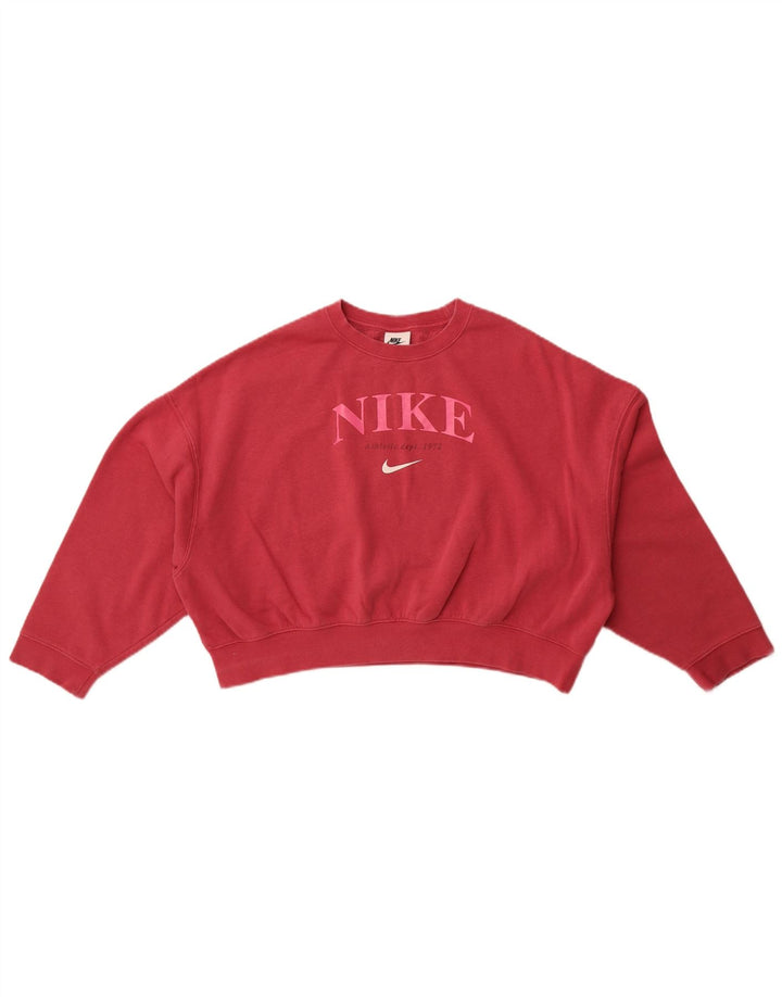 Nike Sweat-shirt court surdimensionné pour fille 12-13 ans Rose Taille L