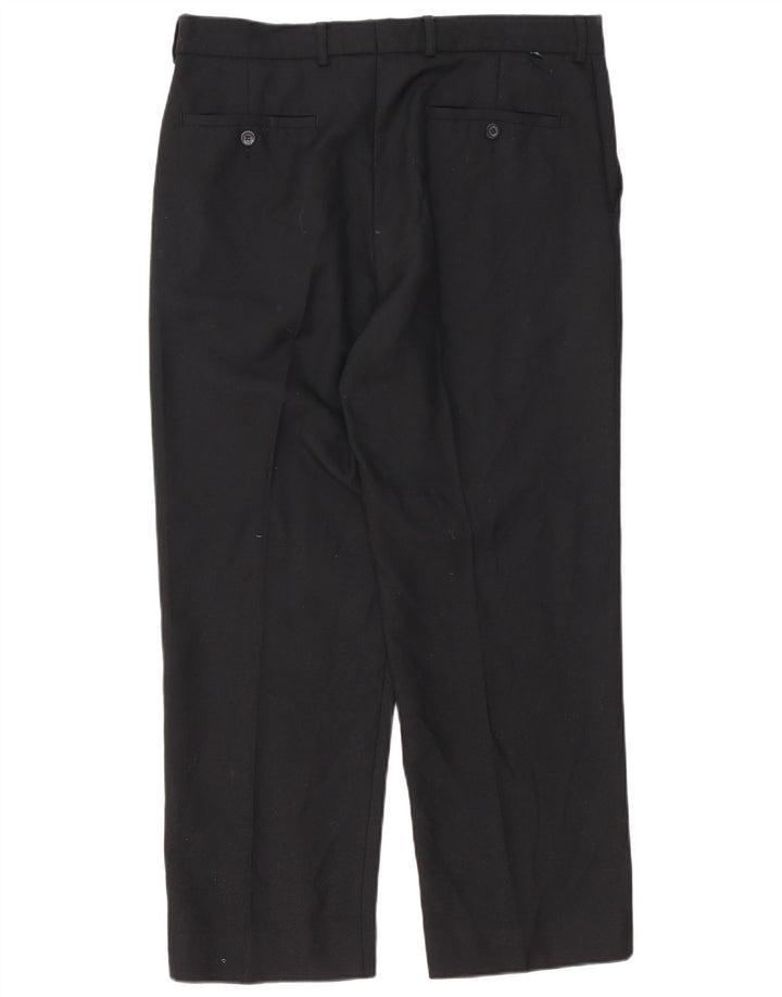Farah Pantalon de Costume Droit Homme W36 L29 Noir Polyester