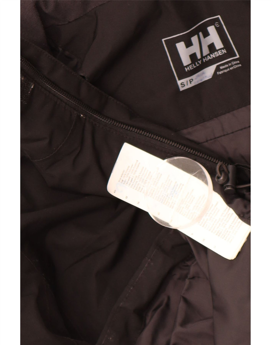 HELLY HANSEN Mens Hooded Windbreaker Jacket UK 36 Small Black Polyester