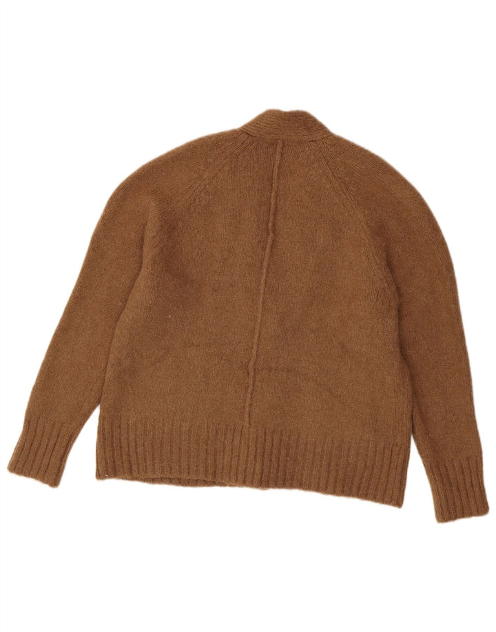 ZARA Cardigan surdimensionné pour femme UK 10 Petit Marron
