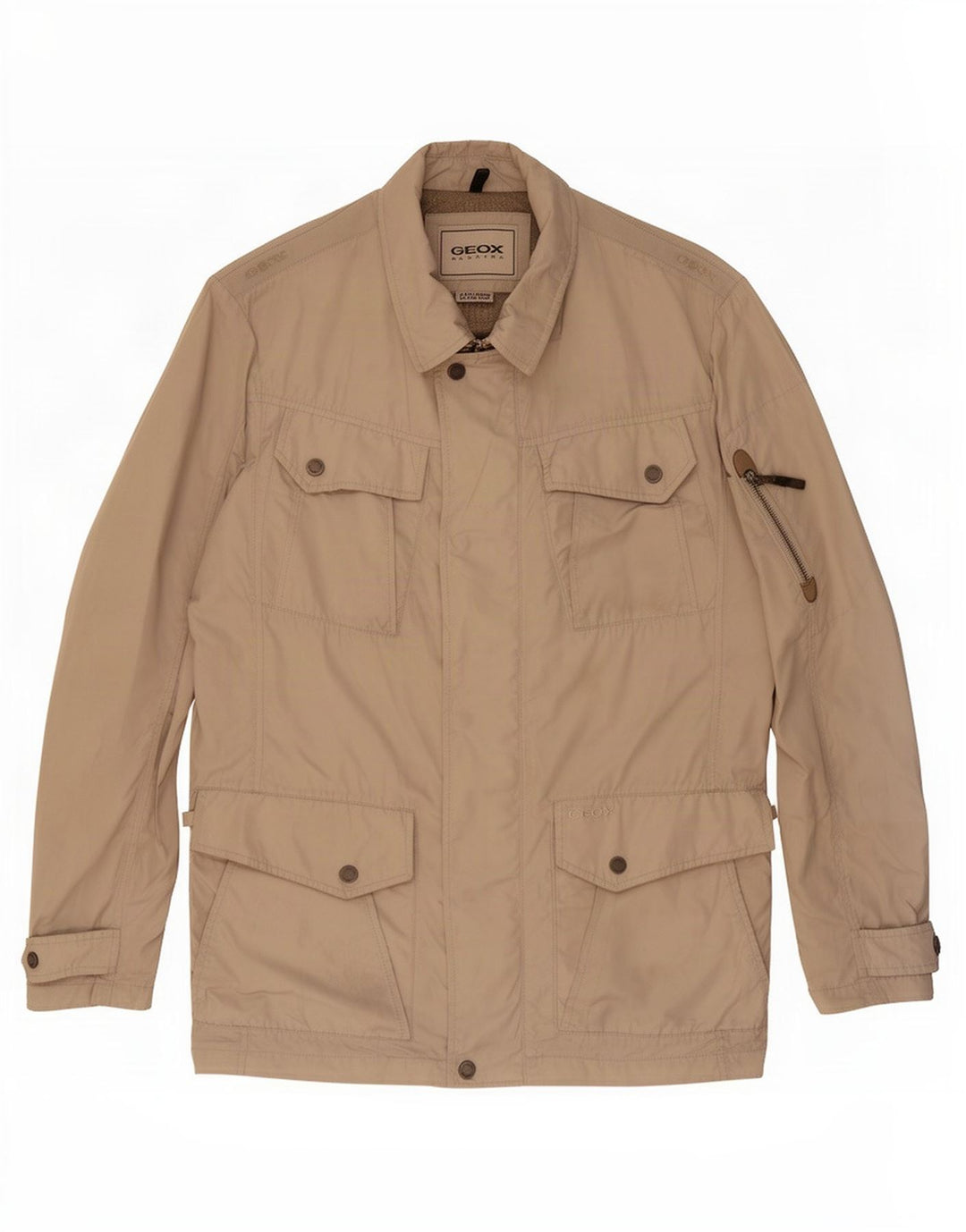 Geox Veste utilitaire Respira pour homme UK 40 Large Beige Polyester