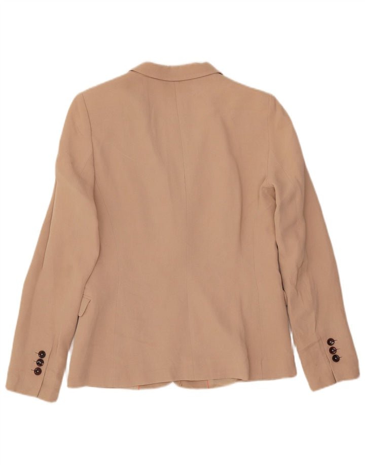 Massimo Dutti Veste Blazer 1 Bouton Femme EU 38 Petit Acrylique Beige