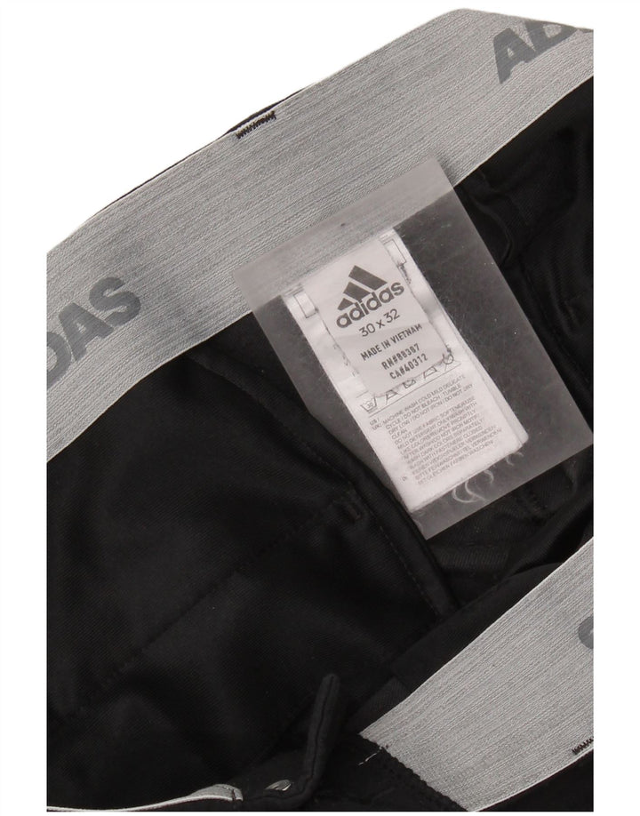 ADIDAS Pantalon Chino Droit Homme W30 L32 Noir Polyester