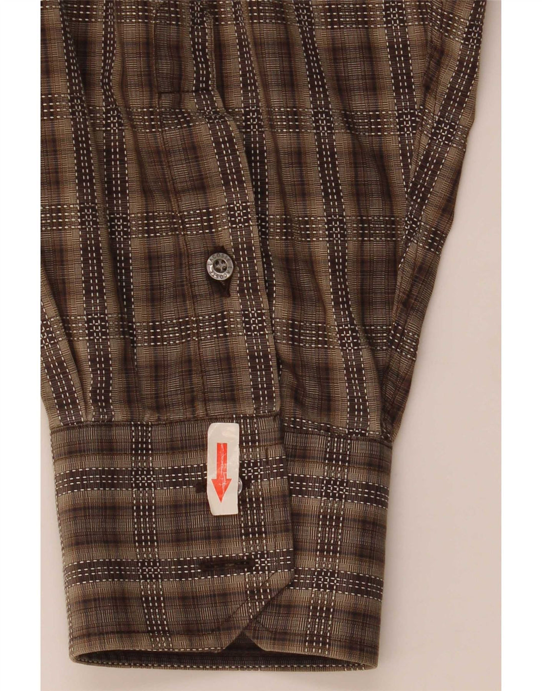 Lacoste Chemise Homme Taille 45 XL Marron Check Coton