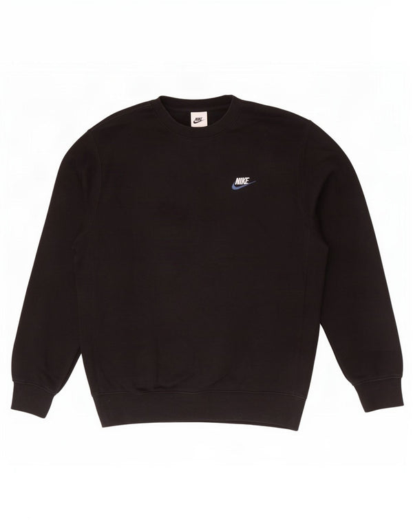Nike Mens Sweatshirt Jumper Medium Black Cotton