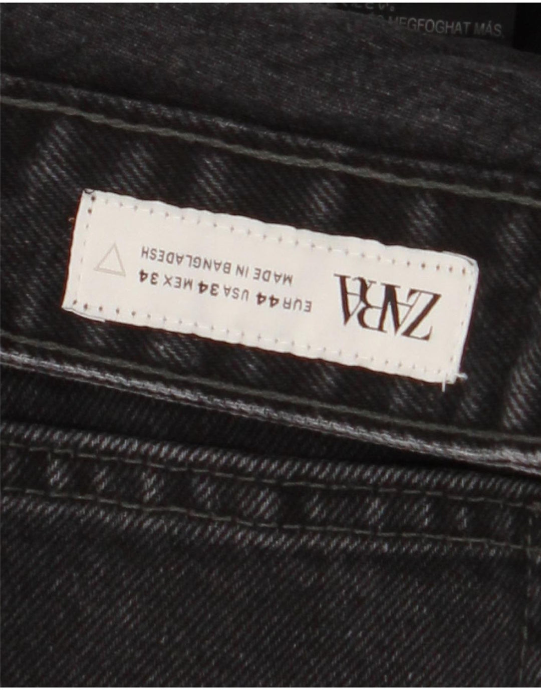 Zara Jean Fuselé Homme W34 L26 Coton Noir