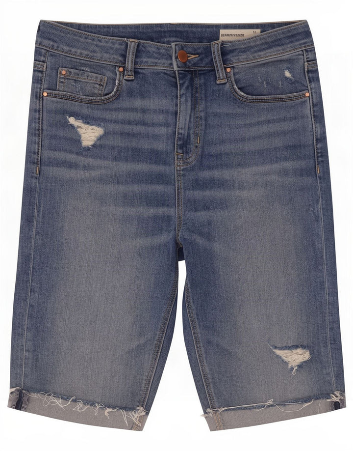 Marks & Spencer Bermuda en détresse pour femme UK 12 Medium W30 Bleu