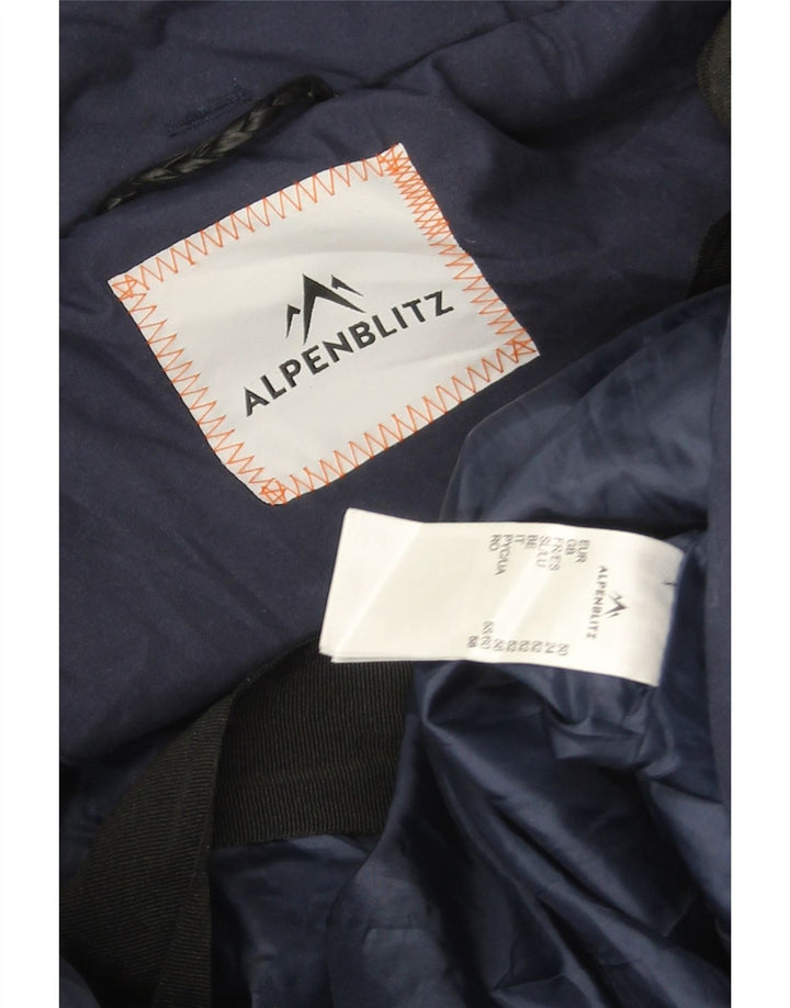 Alpenblitz Manteau rembourré à capuche pour femme UK 24 4XL Bleu marine Polyester