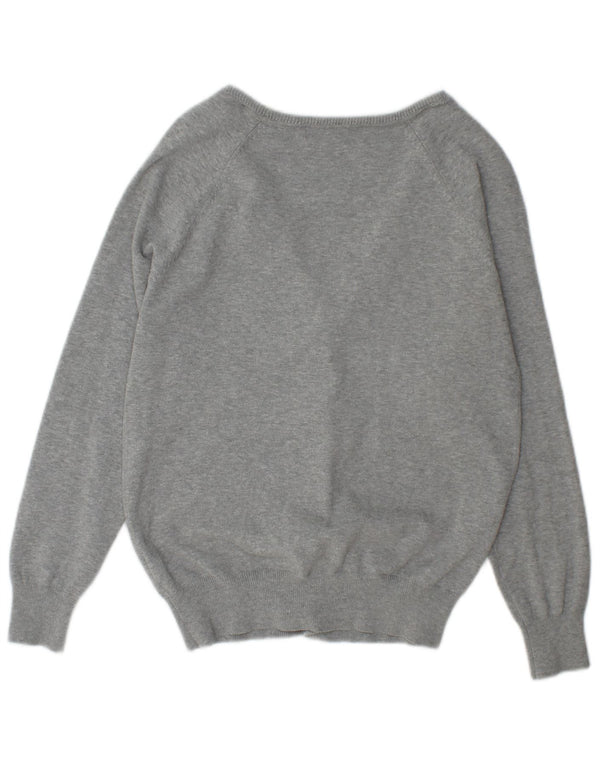 Zara Womens Cardigan Sweater UK 18 XL Gris Moucheté Coton