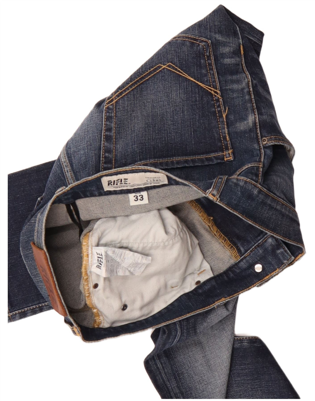 Jean droit homme Rifle W33 L31 bleu coton