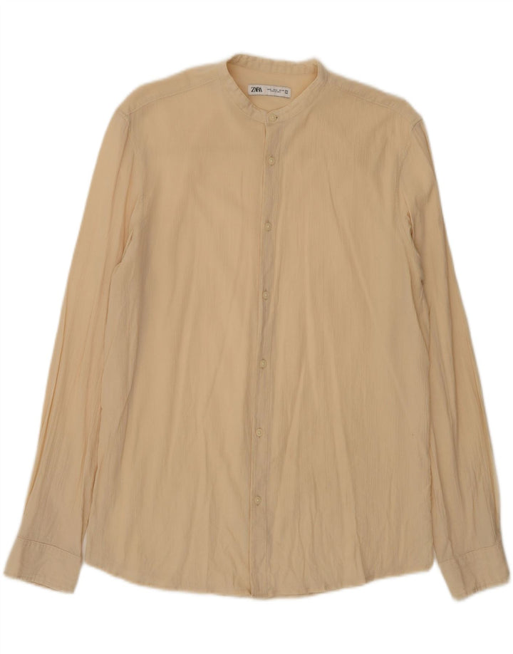 Chemise Zara Homme Beige Moyen