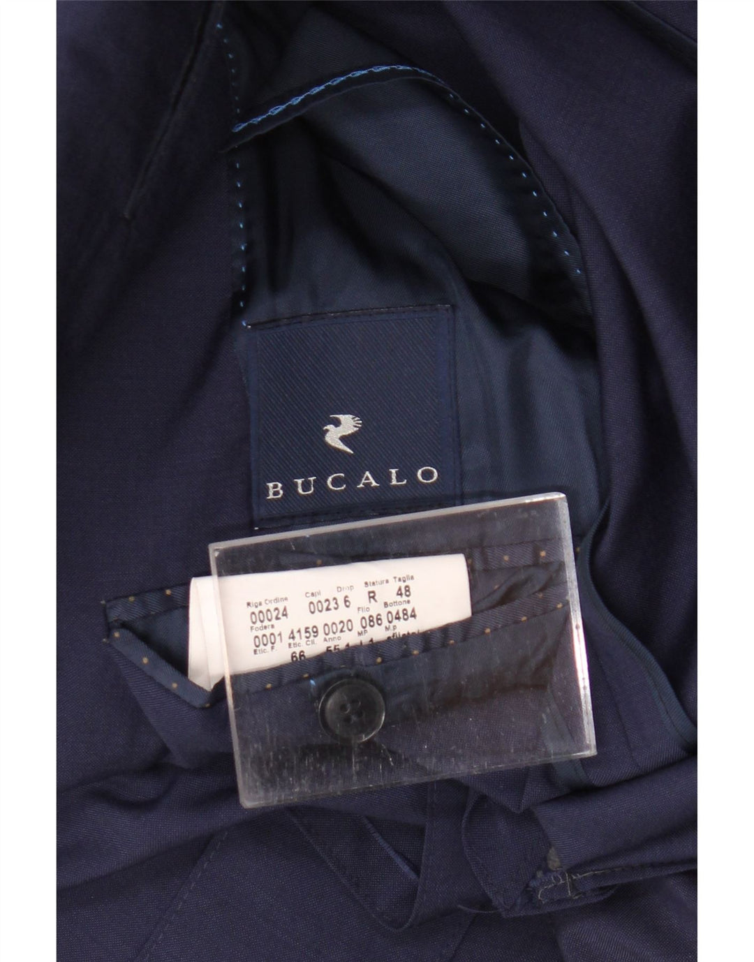 VINTAGE Veste Blazer 2 Boutons Homme IT 48 Viscose Bleu Marine Moyen