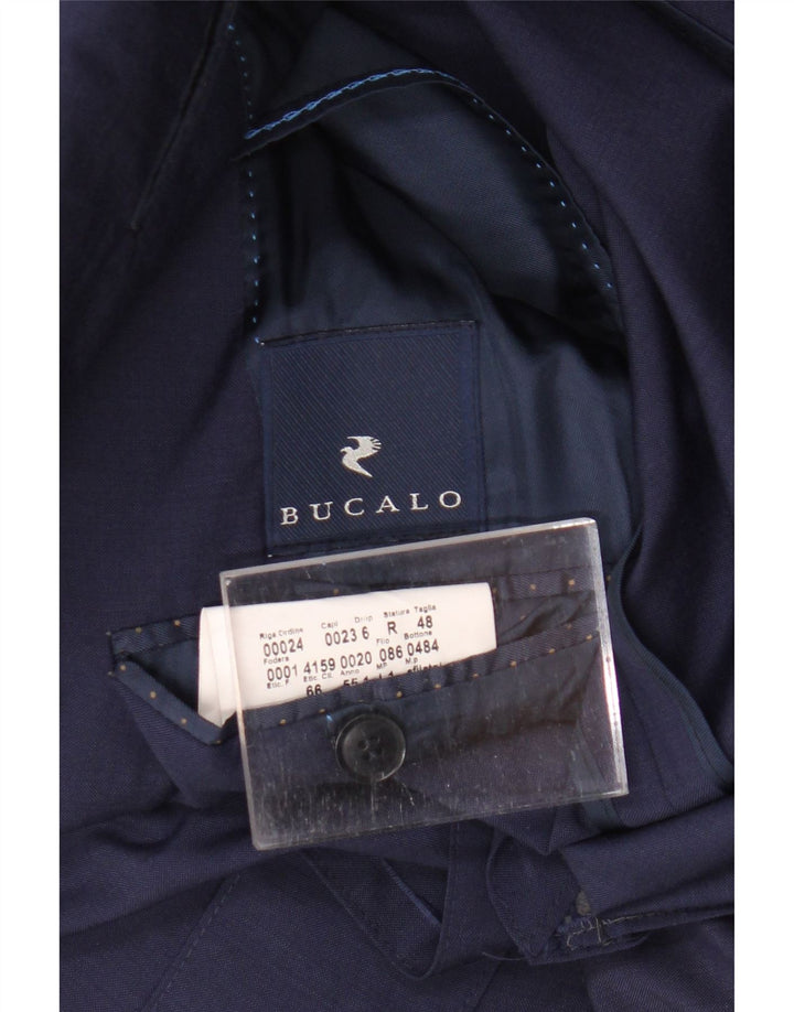 VINTAGE Veste Blazer 2 Boutons Homme IT 48 Viscose Bleu Marine Moyen