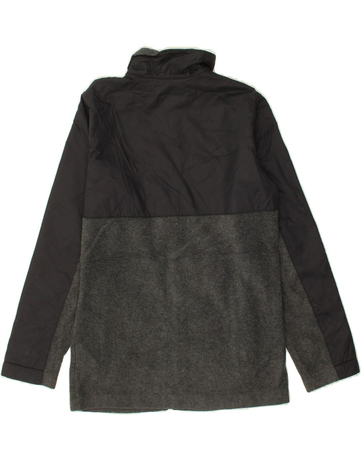 COLUMBIA Boys Fleece Jacket 10-11 Years Medium Grey Colourblock Polyester Vintage Columbia and Second-Hand Columbia from Messina Hembry 