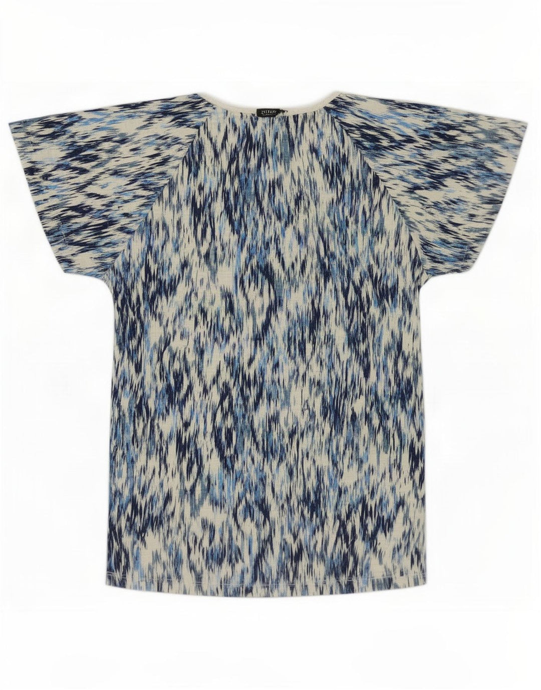 M&Co Chemisier Femme Top UK 10 Petit Bleu Ikat Coton