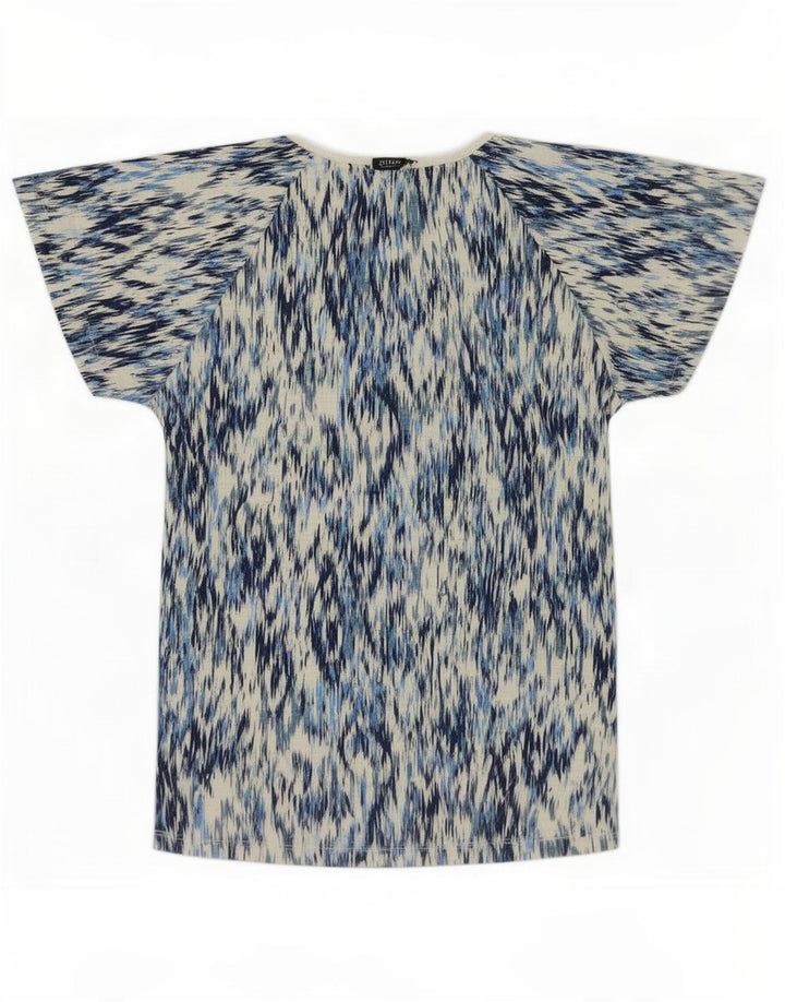 M&Co Chemisier Femme Top UK 10 Petit Bleu Ikat Coton