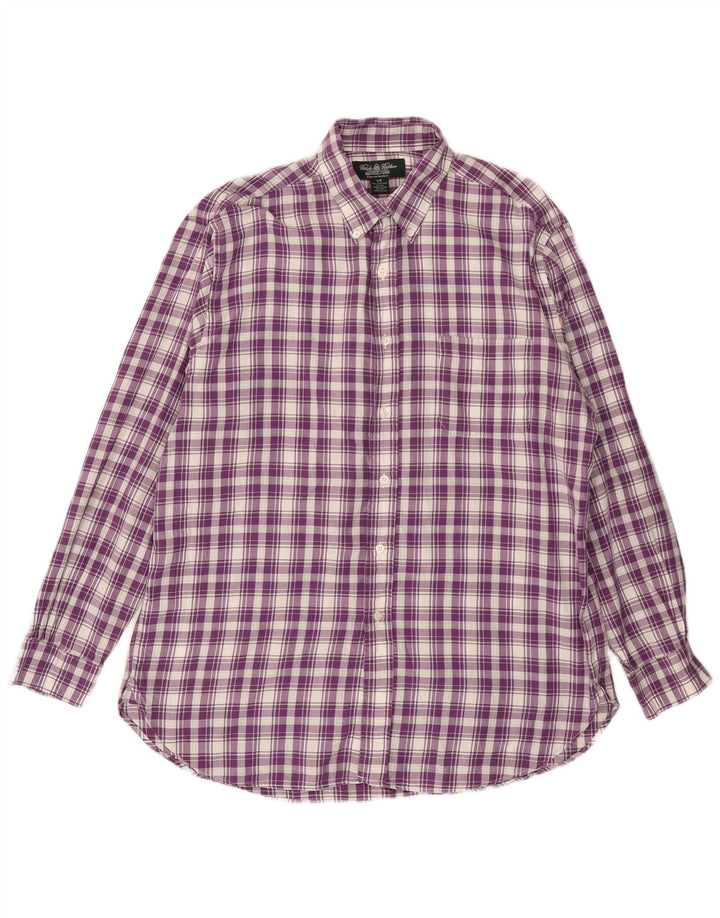 BROOKS BROTHERS Chemise en flanelle pour homme en coton à carreaux violets