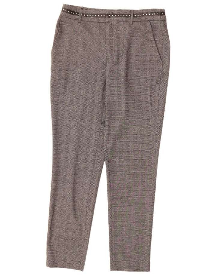 Guess Pantalon Chino Slim Femme W27 L28 Gris Carreaux Polyester