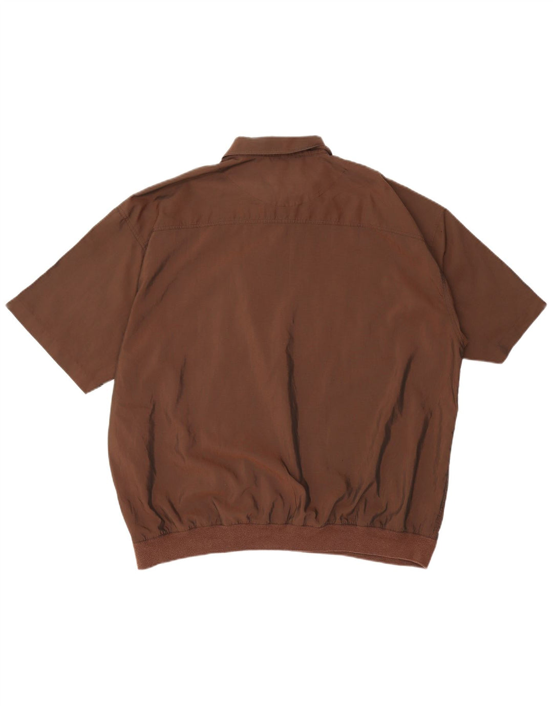WESTBURY Chemise pull à manches courtes pour homme 3XL en coton marron