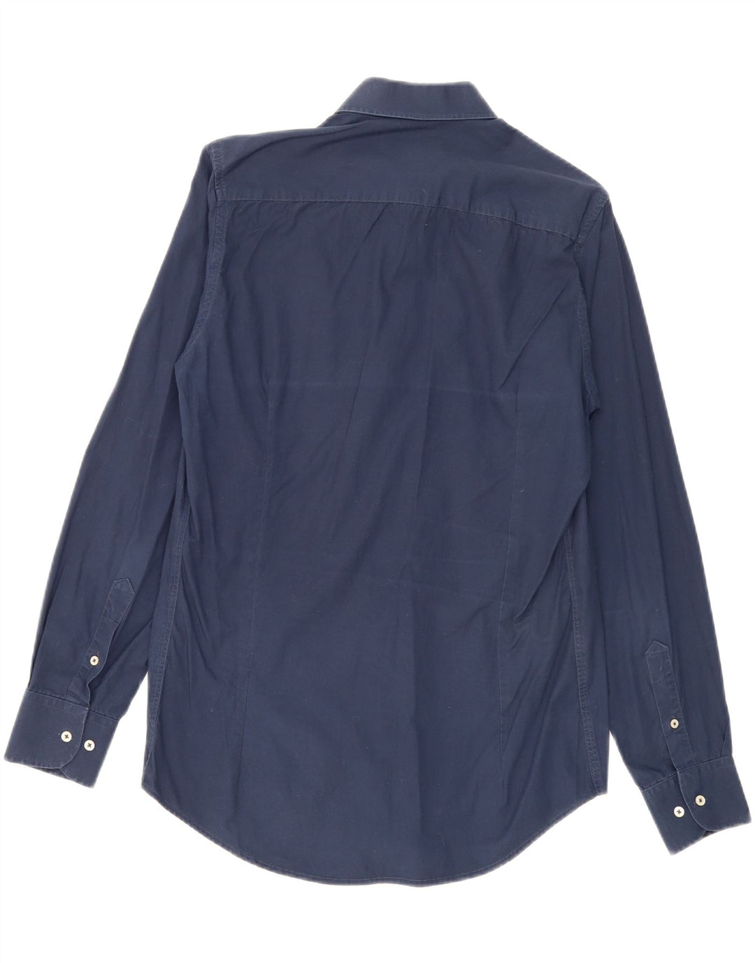 Trussardi Chemise Homme Taille 39/40 Bleu Marine Moyen Coton