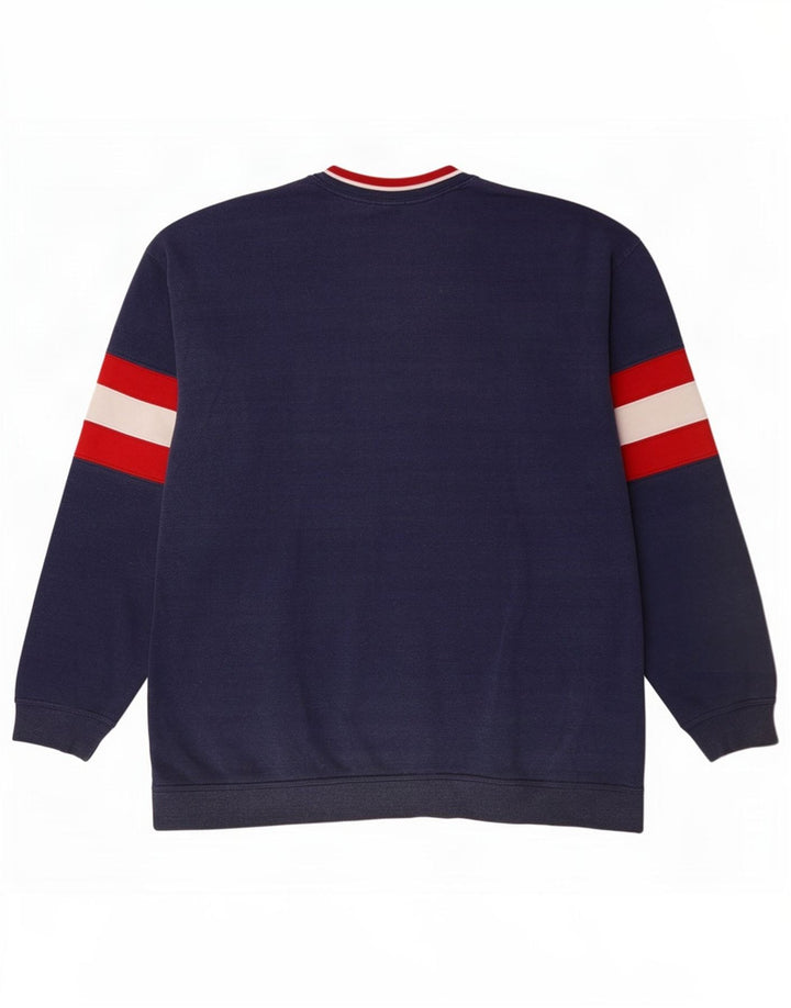 Champion Sweat-shirt graphique pour homme en coton color block bleu marine moyen