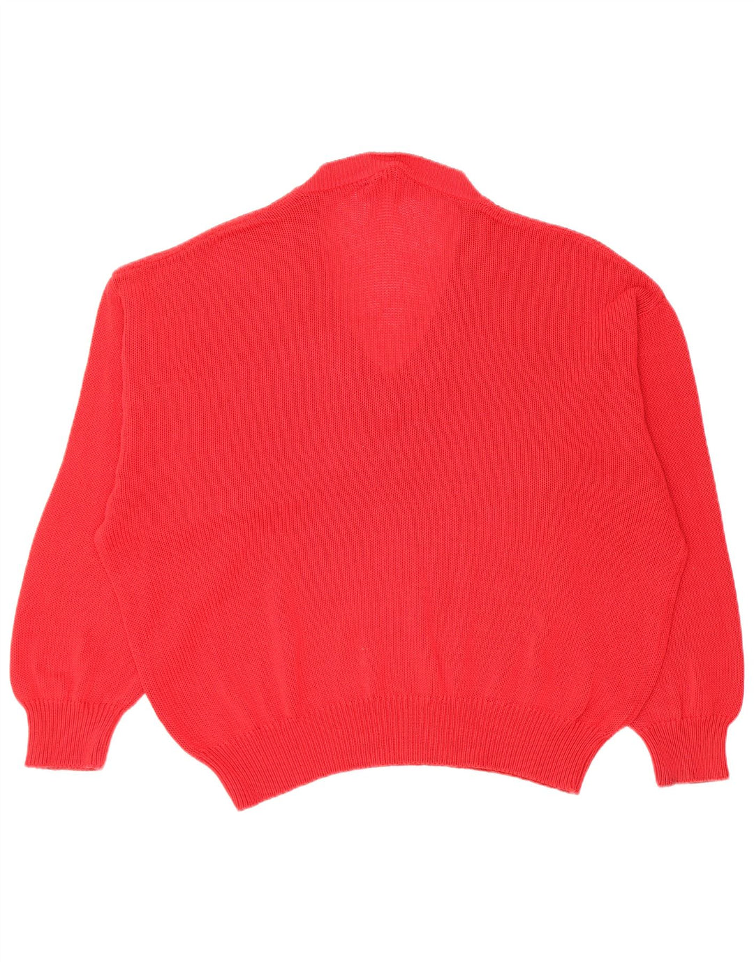 DALMINE Pull ample à col en V pour homme en coton rouge