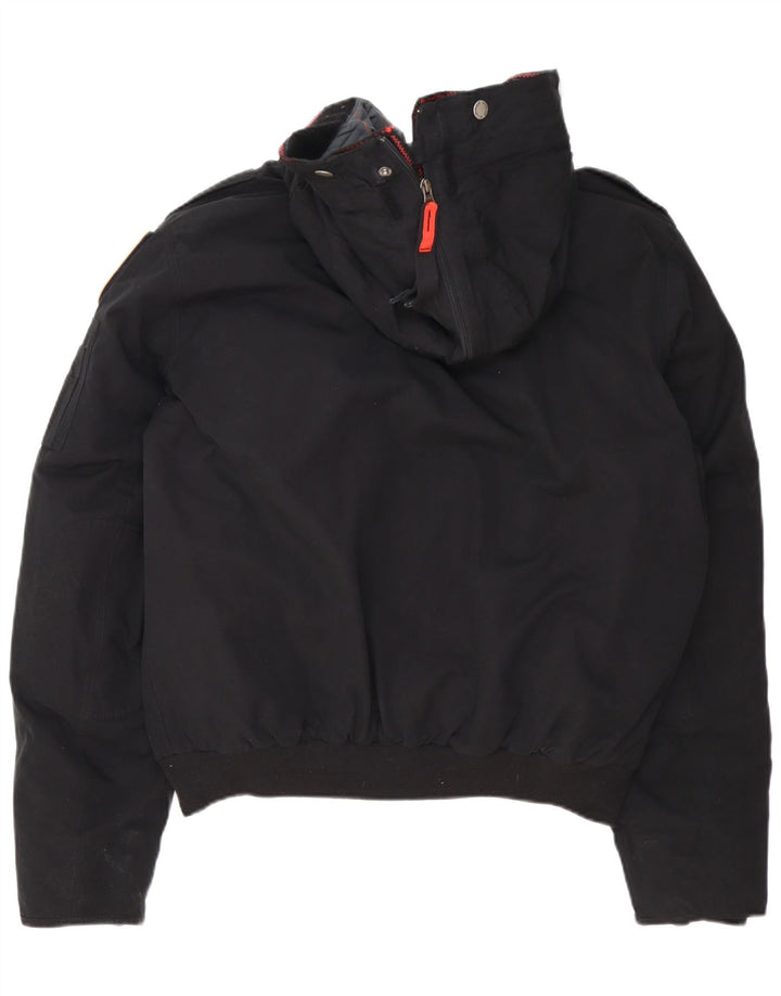 Tommy Hilfiger Veste bomber à capuche Denizen pour homme UK 42 XL Noir Polyester