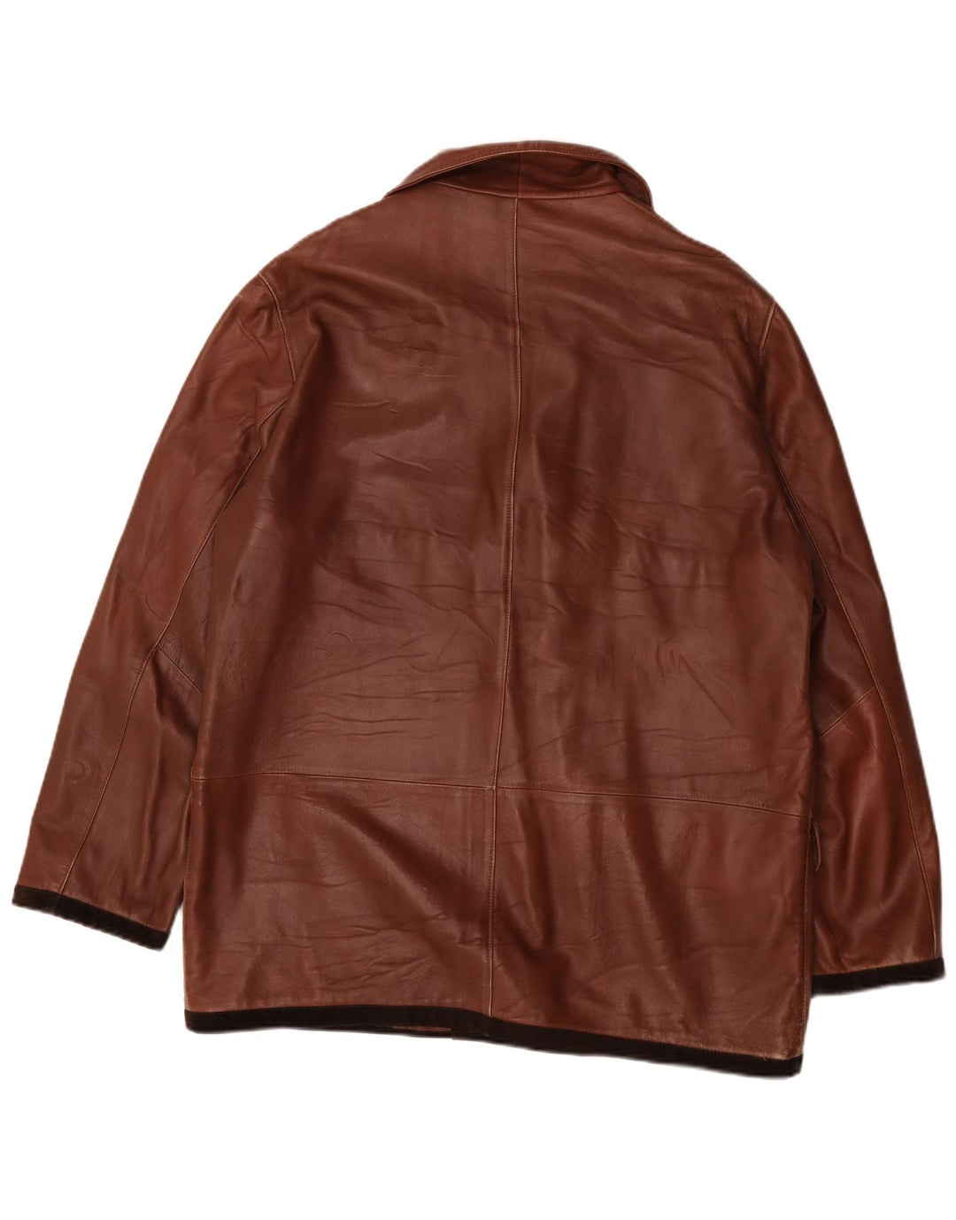 Marco Baldassari Manteau en cuir pour homme UK 42 XL Marron